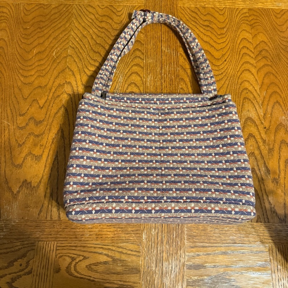 Vintage Toby Weston Woodland Hills Textile Tapestry Multi-Color Purse Bag Tote - Picture 2 of 14
